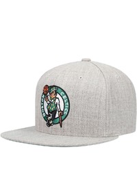 Mitchell & Ness Heathered Gray Boston Celtics Team Logo Snapback Hat In Heather Gray At Nordstrom