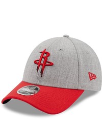 New Era Heathered Gray Houston Rockets The League 9forty Snapback Hat