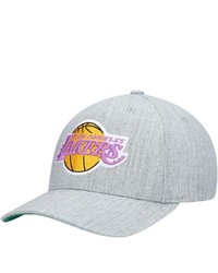 Mitchell & Ness Heathered Gray Los Angeles Lakers Hardwood Classics Redline Snapback Hat In Heather Gray At Nordstrom