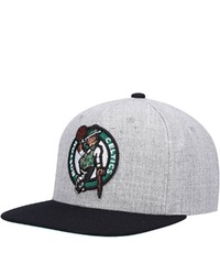Mitchell & Ness Heathered Grayblack Boston Celtics Heathered Underpop Snapback Hat In Heather Gray At Nordstrom