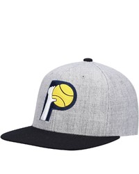 Mitchell & Ness Heathered Grayblack Indiana Pacers Heathered Underpop Snapback Hat In Heather Gray At Nordstrom