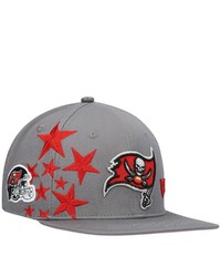 PRO STANDARD Pewterpink Tampa Bay Buccaneers Stars Snapback Hat