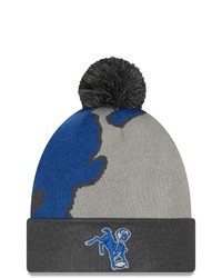 New Era Graphite Indianapolis Colts Logo Whiz Redux Cuffed Knit Hat At Nordstrom