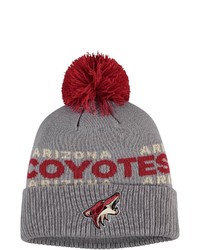 adidas Gray Arizona Coyotes Team Cuffed Knit Hat With Pom At Nordstrom