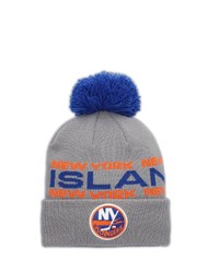 adidas Gray New York Islanders Team Cuffed Knit Hat With Pom At Nordstrom