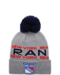 adidas Gray New York Rangers Team Cuffed Knit Hat With Pom At Nordstrom