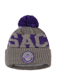 New Era Gray Sacrato Kings Sport Logo Cuffed Knit Hat With Pom At Nordstrom