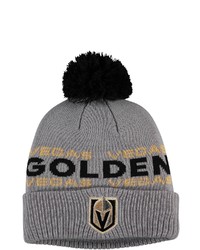 adidas Gray Vegas Golden Knights Team Cuffed Knit Hat With Pom At Nordstrom