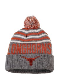 Top of the World Heathered Gray Texas Longhorns Ensuing Cuffed Knit Hat With Pom In Heather Gray At Nordstrom