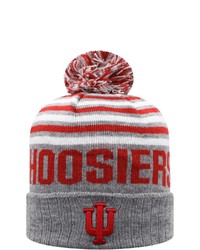Top of the World Heathered Graycrimson Indiana Hoosiers Ensuing Cuffed Knit Hat With Pom In Heather Gray At Nordstrom