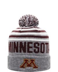 Top of the World Heathered Graymaroon Minnesota Golden Gophers Ensuing Cuffed Knit Hat With Pom In Heather Gray At Nordstrom