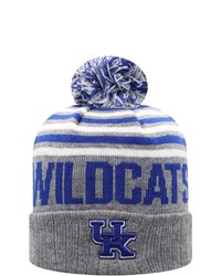 Top of the World Heathered Grayroyal Kentucky Wildcats Ensuing Cuffed Knit Hat With Pom In Heather Gray At Nordstrom
