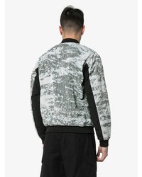Stone Island Shadow Project Printed Zip Up Bomber Jacket