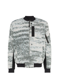 Stone Island Shadow Project Printed Zip Up Bomber Jacket