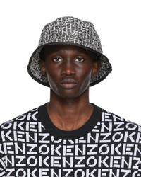 Kenzo Black White Jacquard Bucket Hat