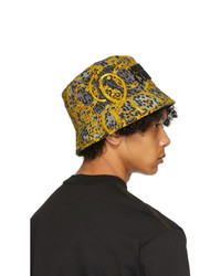 VERSACE JEANS COUTURE Grey Leo Chain Print Bucket Hat