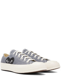 Comme Des Garcons Play Gray Converse Edition Chuck 70 Sneakers
