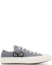 Comme Des Garcons Play Gray Converse Edition Chuck 70 Sneakers