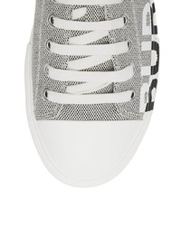 Burberry Logo Print Lace Up Sneakers