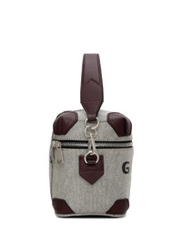 Givenchy Grey And Burgundy Coffer Box Messenger Bag