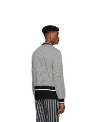Dolce and Gabbana Black And White Houndstooth Cardigan