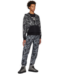 VERSACE JEANS COUTURE Black Gray Printed Trousers