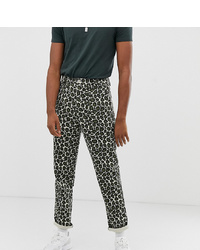 ASOS DESIGN Tall Fatigue Trousers In Washed Animal Print