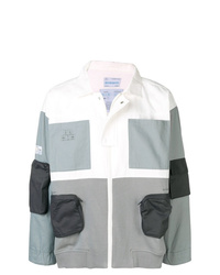 Grey Print Cotton Shirt Jacket