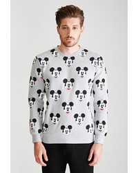 21men 21 Mickey Mouse Print Sweatshirt