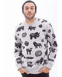 21men 21 Tribal Inspired Animal Sweatshirt