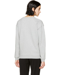 MCQ Alexander Ueen Grey Flocked Sweatshirt