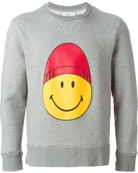 Ami Alexandre Mattiussi Smiley Face Print Sweatshirt
