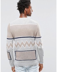 Asos Brand Sweater With Graphic Face Design