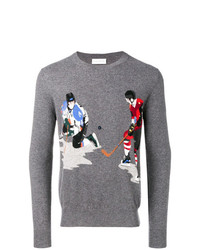 Ballantyne Cashmere Hockey Intarsia Sweater