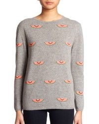 Chinti and Parker Cashmere Watermelon Print Sweater