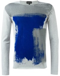 Emporio Armani Brush Stroke Print Sweater