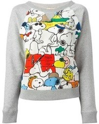 Fay Snoopy Print Sweatshirt