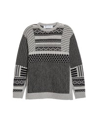 Off-White Geometric Print Wool Sweater