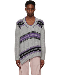 Kiko Kostadinov Gray Purple Brutus Sweater
