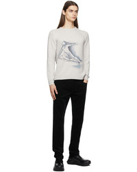Giorgio Armani Grey Cashmere Skier Sweater