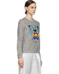 Kenzo Grey Embroidered Tiger Sweatshirt