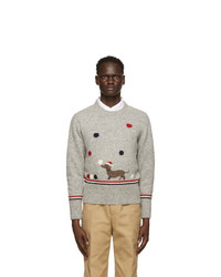 Thom Browne Grey Holiday Hector Sweater