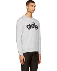 Marc by Marc Jacobs Grey Motorcycle Graphic Sweatshirt