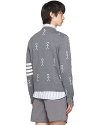 Thom Browne Grey Mr Thom Icons Sweater