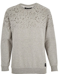 River Island Grey Only Sons Dapple Print Sweater