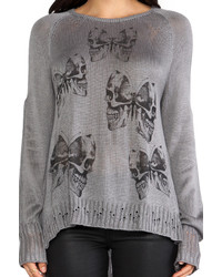 Lauren Moshi Helena Mini Skull Butterfly Sweater