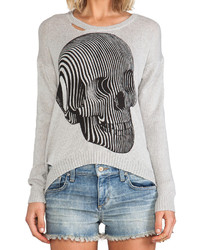 Lauren Moshi Jewel Swirl Skull Sweater
