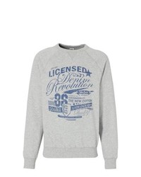 John Baner JEANSWEAR Vintage Print Marl Sweatshirt In Grey Marl Size 3436