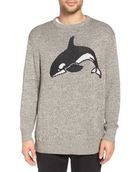 Barney Cools Killa Whale Intarsia Crewneck Sweater