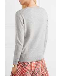 Chinti and Parker Kiss Me Intarsia Cashmere Sweater